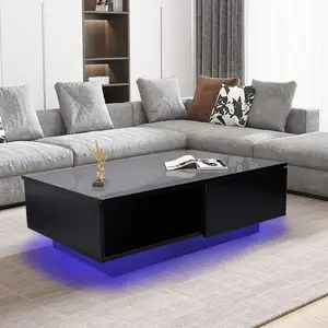 LED coffee tables hot sale modern cheap wood living room coffee table