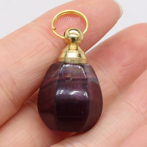 Hongzhuo - Colgante de Cristal Natural de Alta Calidad con Gotero para Perfume y Aceites Esenciales, Ideal para Regalo - Product Image 4