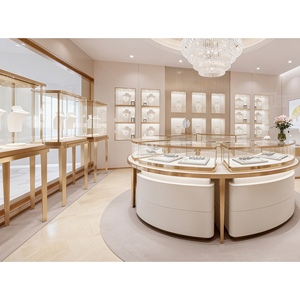 Hiện đại Dubai Cửa hàng đồ trang sức thiết kế nội thất với LED chiếu sáng Showcase hiển thị bố trí cho trung tâm mua sắm cho đồ trang sức cửa hàng - Product Image 4