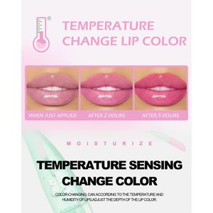 Brillo Labial con Cambio de Color de <span class=keywords><strong>Aloe</strong></span> <span class=keywords><strong>Vera</strong></span>, Aceite Labial con Color - 2 Piezas, Set de Regalo de Lápiz Labial Mágico con Cambio de Color, Hidratante y Transparente - Product Image 4