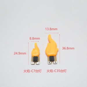 หลอดไฟ LED รูปเปลวไฟ สีแดงและสีเขียว แบบ COB กระพริบ DC 3V แสงกะพริบ หลอดไฟ LED แบบเส้นใย สำหรับตกแต่งงาน DIY งานปาร์ตี้ และงานประดิษฐ์ - Product Image 2