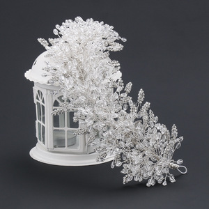 <span class=keywords><strong>Applique</strong></span> florale 3D en fil de <span class=keywords><strong>laiton</strong></span> à coudre avec strass en <span class=keywords><strong>verre</strong></span> cristal, grande fleur, pierres de couture en strass pour robes et artisanat - Product Image 2
