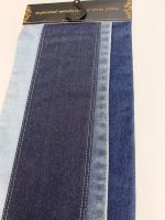 Tissu denim sergé bleu 380 GSM 11,2 oz, largeur extra large 190 cm, mélange coton RCF et polyester tissé pour jeans garçons et filles, bébé