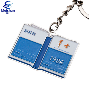 Llavero metálico redondo mate de aleación de zinc Meishan personalizado, resistente al óxido, con insignia escolar 3D hueca y esmaltada para ex alumnos - Product Image 4