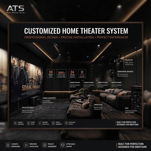 High-end Metal Home Theater Surround Sound System Custom-made. a Speaker Sound System Specially Designed for Home Theaters.
