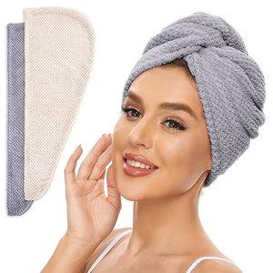 Microfiber Hair Turban <b>Head</b> Towel for Wet Hair Convenient and Absorbent Hair <b>Cover</b> - Product Image 1