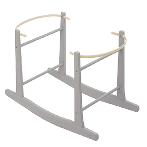 Facile da montare supporto per cestello in legno a <span class=keywords><strong>dondolo</strong></span> per bambini, bianco antico - Product Image 3