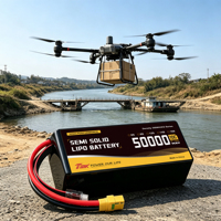 Batterie semi-solide pour drone 350Wh/kg 50 52 60Ah, pack de batteries LiPo 6S-14S pour livraison, transport de marchandises et UAV agricoles à charge lourde