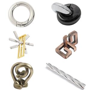 6 cái/bộ Đồng não trêu ghẹo câu đố dây kim loại đặt Iq thách thức Trò chơi thử nghiệm mở khóa lồng vào nhau đồ chơi khóa quà tặng người lớn thanh thiếu niên - Product Image 4