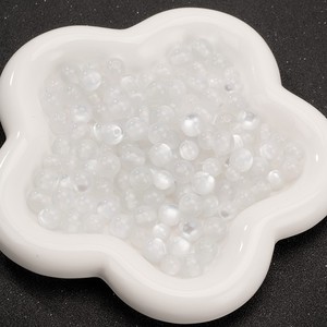 Yiwu Resin Imitation Cat's Eye <b>Beads</b> White Round Straight Hole DIY Jewelry Accessories For Bracelet Necklace Craft - Product Image 2