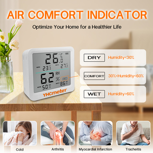 Ngoài trời kỹ thuật số LED hiển thị nhiệt kế độ ẩm mét USB nhựa ghi nhiệt độ cảm biến cụ OEM ODM hỗ trợ - Product Image 4