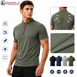 PRO Custom Nylon Tracksuit For Men Lightweight Laser Hole Stand Collar Workout Top