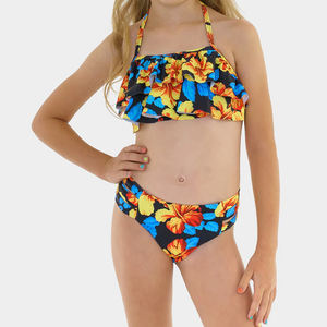 Nuovo Costume da Bagno Blu e Floreale per Bambini 2026 Splendere con Stile, Blu Oceano e Stampe Graziose - Product Image 3