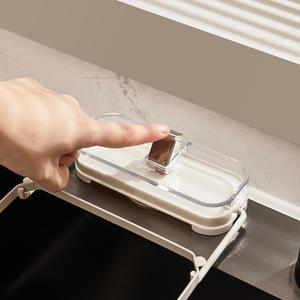 Küchen spüle Filter regal mit Saugnapf PP Kunststoff-Abfluss netz für übrig gebliebene Lebensmittel und Müll zum Waschen von Gemüse - Product Image 3