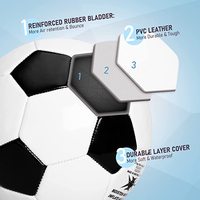 PU Taille 3 Taille 4 Taille 5 formation pliant portable ballon de football pour extérieur intérieur