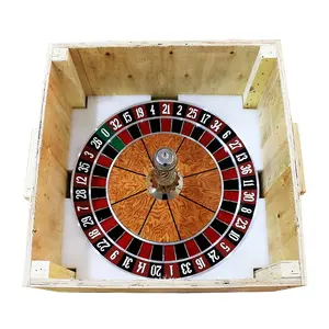 YH-Rueda de madera sólida para ruleta, rueda de juego de lujo profesional estándar, usado, flor amarilla sólida, 32 pulgadas, en venta