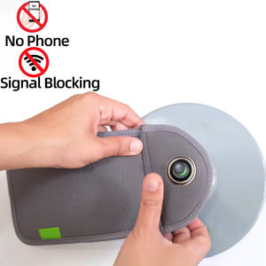 Custom Logo Hidden Pin RFID Neoprene Magnetic Locking Mobile Pouch Lockable Smart <strong>Phone</strong> <strong>Bag</strong> for High School Students Churches - Product Image 3