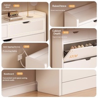 Meuble à chaussures et étagère multi-niveaux ultra-mince moderne et simple pour l'entrée et le rangement domestique