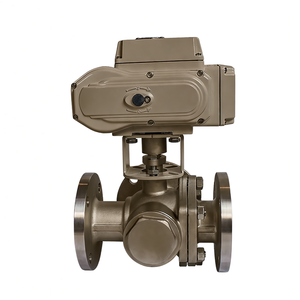 Válvulas Motorizadas de la Serie Covna Hk60-Q-Tf, Válvula de Bola Eléctrica de Tres Vías con Brida de Grado Alimenticio Ip67100 Mm, Válvula de Bola Motorizada - Product Image 1