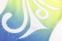 Nouveaux justaucorps de gymnastique pour filles, broderies en strass, vêtements de danse pour enfants, justaucorps de danse sans manches scintillant