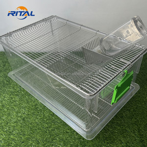 Laboratorio animale PC gabbia topo topo allevamento gabbia trasparente con coperchio in acciaio inox bottiglia - Product Image 1
