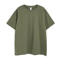 T-shirts personnalisés pour hommes, t-shirt uni, streetwear, t-shirt à col rond côtelé surdimensionné, t-shirt en coton lourd