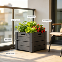 Bac à plantes surélevé modulaire en WPC (composite bois-plastique) pour réduire la flexion du dos lors de la plantation