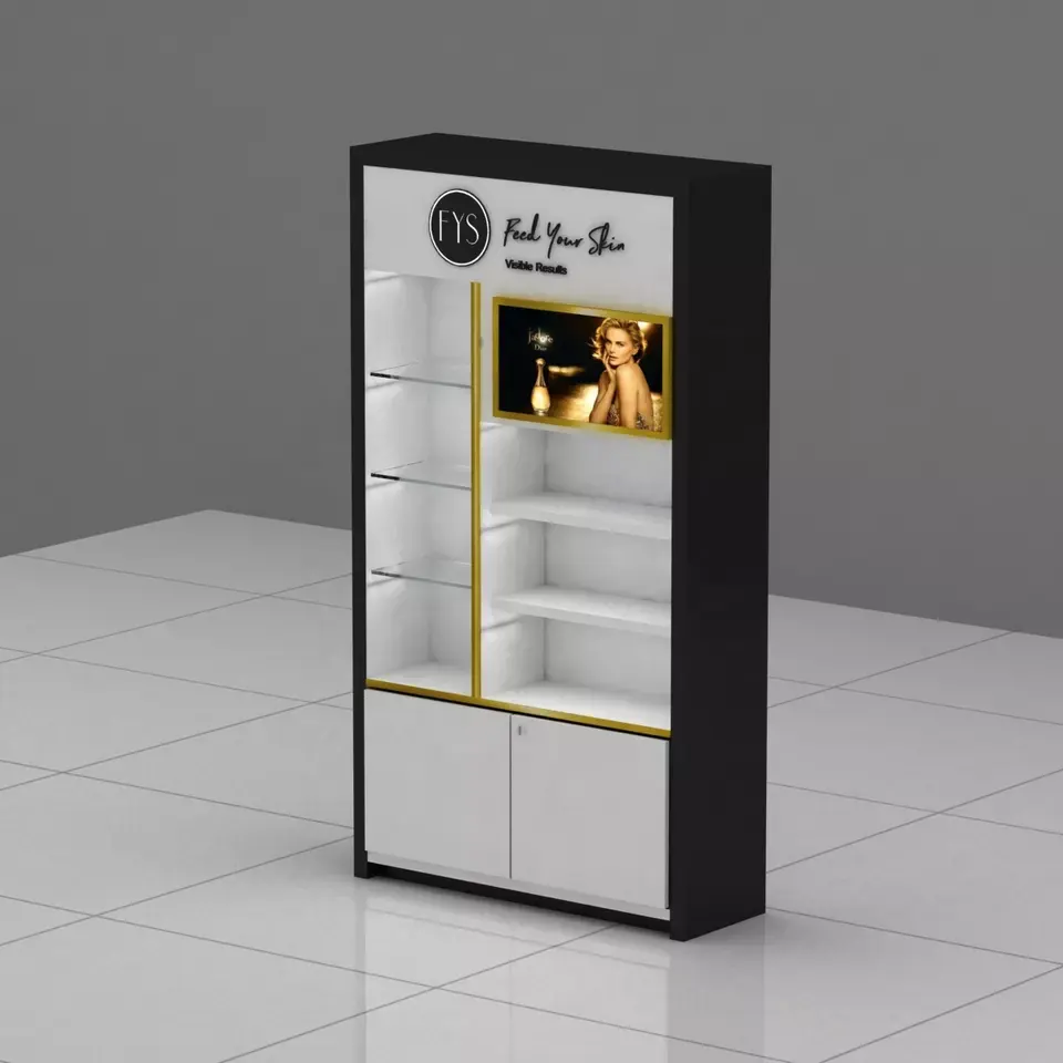 Luxo Para Coisas Caras Cosméticos Moderno Display Case Showcase Maquiagem Loja Permanente Shopping Beauty Supplier Store