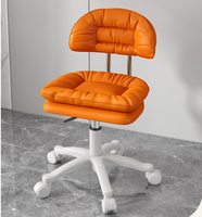 Ensemble Chaise de Manucure Professionnelle Luxe pour Salon de Manucure, Meuble Tabouret Manucure Combiné avec Chaise Roulante en Cuir