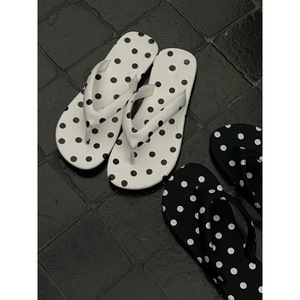 Sandalias de Playa con Punta Descubierta y Diseño de Puntos, de Piel de Oveja Súper Suave, para Mujer, Verano 2026, para Vacaciones - Product Image 5