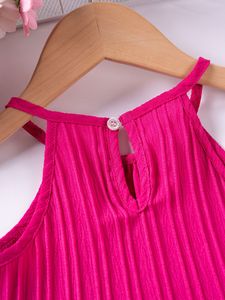 Roupa das meninas do estilo novo verão bonito babados suspensórios + Wide-leg calças terno das crianças - Product Image 5