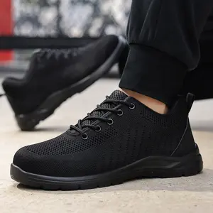 GUYISA轻质男女通用运动安全鞋欧洲标准钢趾，工业用防滑保护