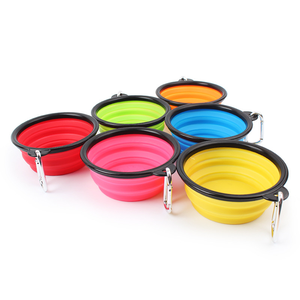Cuenco de silicona portátil para alimentación de mascotas, cuenco de agua para comida de viaje plegable para perros pequeños - Product Image 1