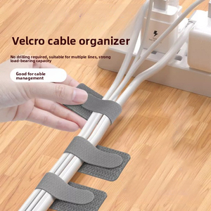 Correas Organizadoras de Cables <span class=keywords><strong>Autoadhesivas</strong></span> Ajustables, Lazos para Cables Reutilizables, Organización de Escritorio, Accesorios Interiores Hechos de Nailon Duradero - Product Image 3