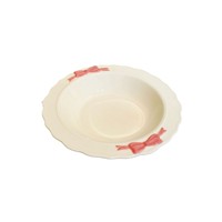 Bol à riz mignon en céramique avec nœud papillon, assiette à gâteau, assiette à dessert, coupelle creuse, résistant au micro-ondes, style féminin