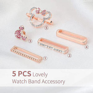 Dijes Decorativos de Anillo en Metal para Correa de <span class=keywords><strong>Apple</strong></span> <span class=keywords><strong>Watch</strong></span>, Accesorios de Lujo para <span class=keywords><strong>Mujer</strong></span> - Product Image 2