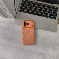 Coque de téléphone magnétique mate anti-chaleur tendance pour iPhone 17 13 14 15 16 Pro Max avec film de protection d'objectif en verre et coque arrière protectrice
