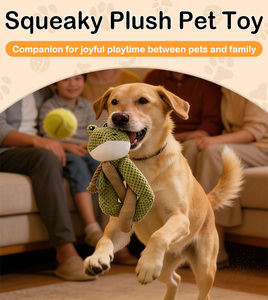 Hot Selling Plush Cartoon <strong>Frog</strong> Pet <strong>Toy</strong> Squeaky Interactive <strong>Dog</strong> Chewing <strong>Toy</strong> for Training - Product Image 6