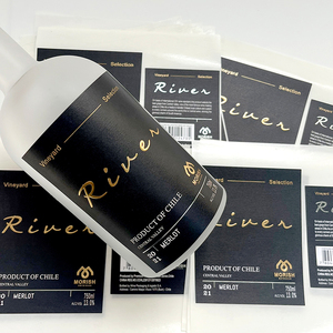 Logotipo de marca de alta calidad, pegatina de cartón mate negro, adhesivo de lujo, lámina dorada, estampado, Impresión de etiquetas - Product Image 2