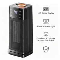 Chauffage électrique portable en céramique PTC avec télécommande, température constante réglable, humidification et protection contre la surchauffe