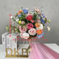 Usine de fleurs artificielles DKB, fleurs artificielles personnalisées de couleurs mélangées, boule de fleurs de 30 cm pour la décoration d'événements de mariage