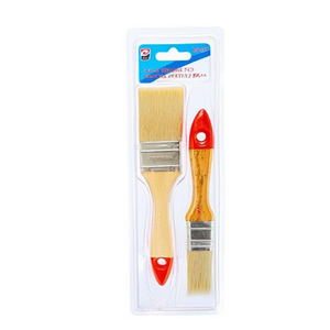 Juego de 2 pinceles de nailon de doble burbuja 771 con mango de madera, 1 y 1.5 pulgadas, mixtos, 12 unidades por paleta - Product Image 1