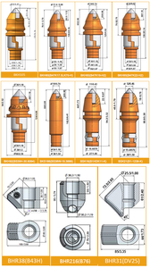 C21HD Trench <strong>Teeth</strong> Round Shank Cutter Tungsten <strong>Carbide</strong> Drill Bits 16mm Forged <strong>Tooth</strong> for Tool <strong>Foundation</strong> Bullet Bits - Product Image 2