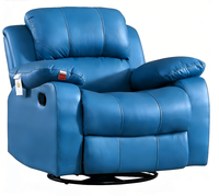 Canapé inclinable en cuir de luxe moderne - 360 °   Fauteuil pivotant avec dossier ergonomique pour hôtel/salon
