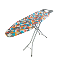 Tabla de Planchar Portátil de Alta Calidad con Patas de Acero y Superficie de Trabajo con Plataforma de Planchado Extraíble para el Hogar o Cuarto de Servicio