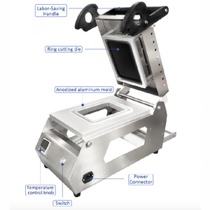 เครื่องซีลถาดอาหารพลาสติกแบบแมนนวล รุ่น DQ-1 สำหรับถาดเบนโตะ - Product Image 4
