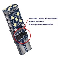 1 Stück Auto T10 2016 15SMD W5W 194 Seitenblinker LED-Glühbirne Ultra Hell Auto Rückfahr-Brems-Parkleuchte