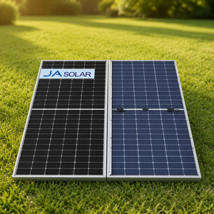 Panel Solar Bifacial E-NICE <span class=keywords><strong>JASOLAR</strong></span> 720W HJT Tipo N Negro, 182mm, 26% de Eficiencia, TUV IEC, Doble Vidrio, Industrial - Product Image 1