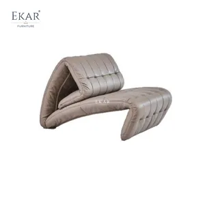 Italian modern living room furniture upholstered adjustable backrest leisure sofa chair recliner