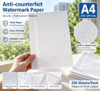 Carta Anticontraffazione A4 Personalizzata all'Ingrosso con Filigrana, 100gsm, Foglio Interno di Sicurezza per Stampa Documenti Ufficiali